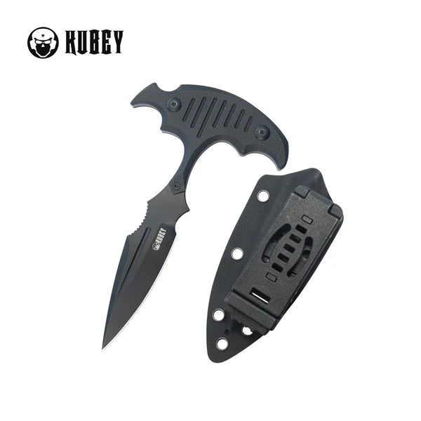 Medusa Push Dagger Fixed Blade Outdoor Knives w/ Kydex Sheath Black G-10 Beadblast 14C28N KU242C