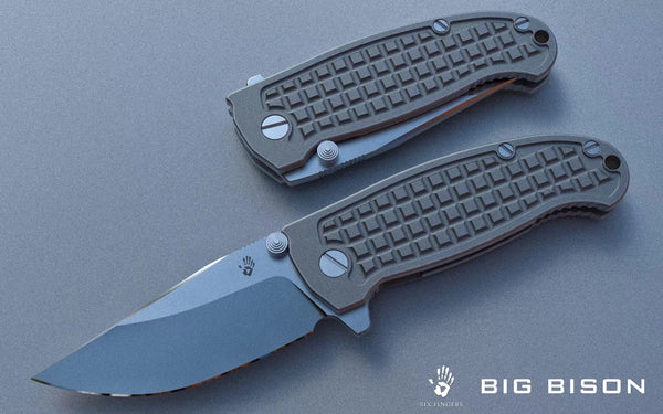 SIX FINGERS big bison EDC folding knife M390 titanium